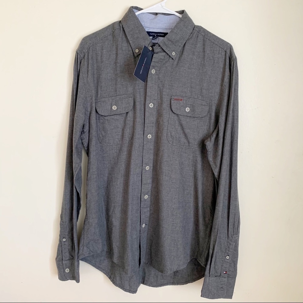 Tommy Hilfiger Soft Cotton Button Down Shirt Men’s Size Medium New